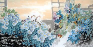 Chinese Other Flowers Painting,66cm x 136cm,2397014-x