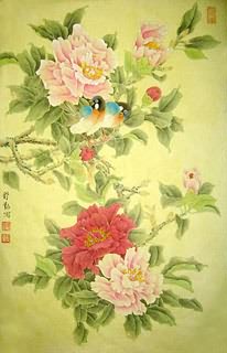 Chinese Other Flowers Painting,69cm x 46cm,2405010-x