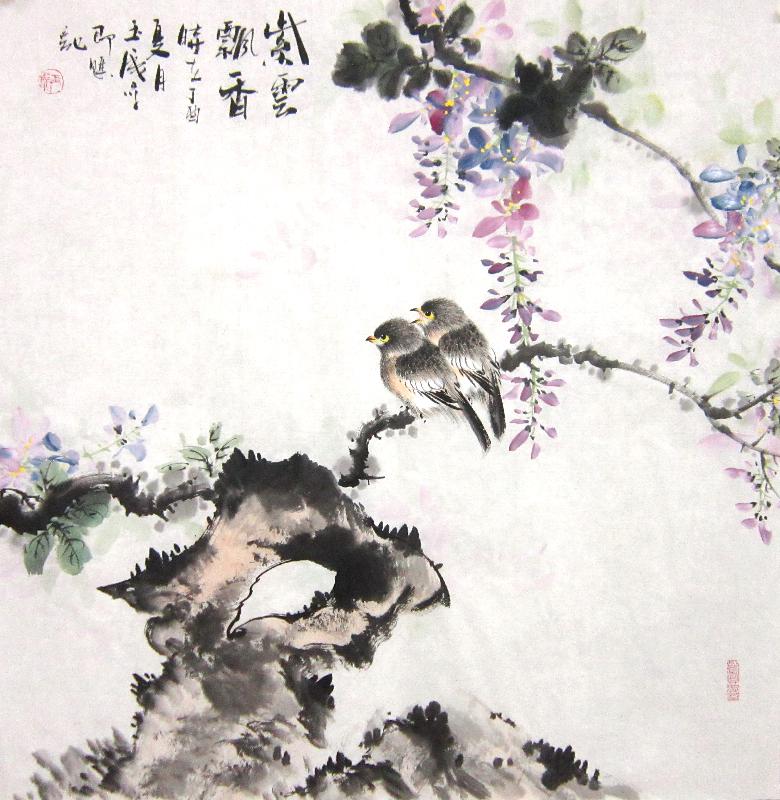 Chinese Other Flowers Painting dyc21099023, 66cm x 66cm(26〃 x 26〃)