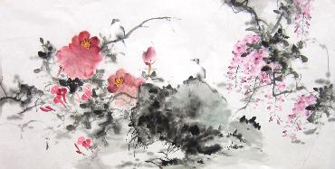 Chinese Other Flowers Painting,66cm x 136cm,yh21101004-x