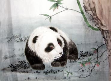 Chinese Panda Painting,69cm x 46cm,4507003-x