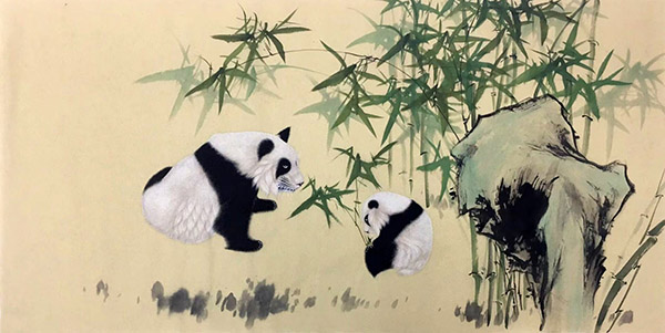 Panda,68cm x 136cm(27〃 x 54〃),4510008-z