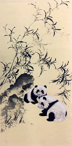 Panda,68cm x 136cm(27〃 x 54〃),4510010-z