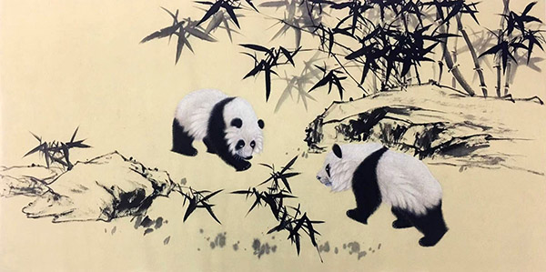 Panda,68cm x 136cm(27〃 x 54〃),4510012-z
