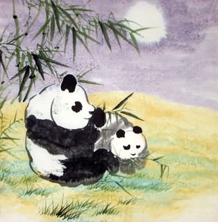 Chinese Panda Painting,69cm x 69cm,4512001-x