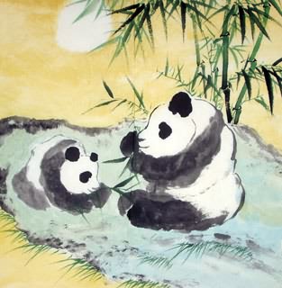 Chinese Panda Painting,69cm x 69cm,4512003-x