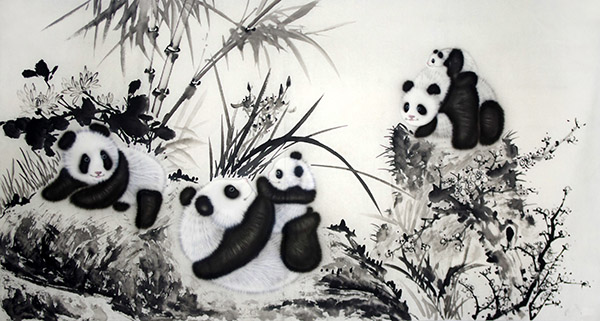 Panda,50cm x 100cm(19〃 x 39〃),4513004-z