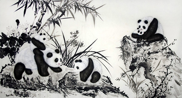 Panda,50cm x 100cm(19〃 x 39〃),4513006-z