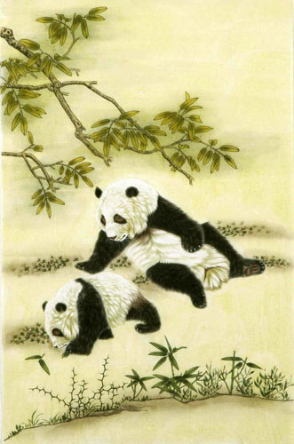 Panda,43cm x 65cm(17〃 x 26〃),4602007-z