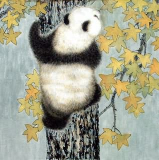 Chinese Panda Painting,50cm x 50cm,4680012-x