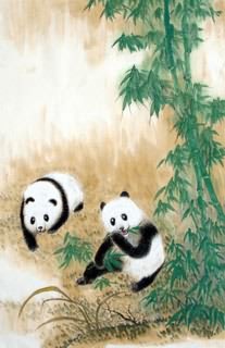 Chinese Panda Painting,69cm x 46cm,4680014-x
