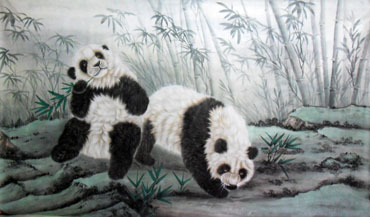Chinese Panda Painting,100cm x 170cm,4731003-x