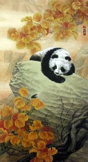 Chinese Panda Painting,55cm x 100cm,4734079-x