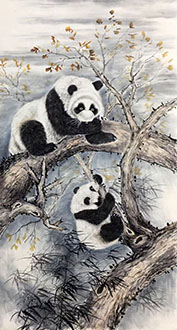 Chinese Panda Painting,90cm x 180cm,4735002-x