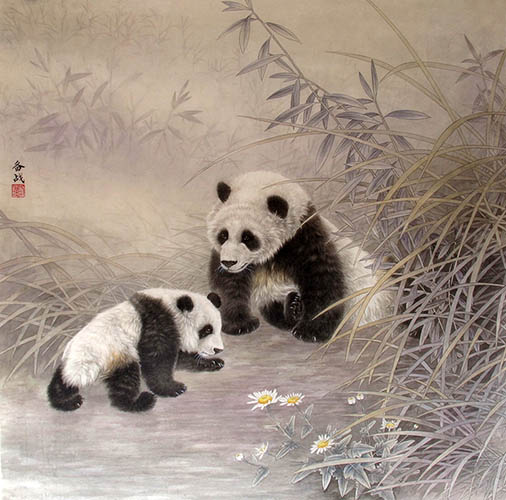 Panda,68cm x 68cm(27〃 x 27〃),lbz41082011-z