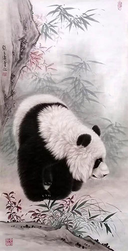 Panda,50cm x 100cm(19〃 x 39〃),zyt41227002-z
