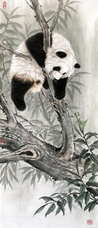 Chinese Panda Painting,50cm x 100cm,zyt41227008-x