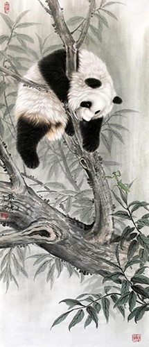 Panda,50cm x 100cm(19〃 x 39〃),zyt41227008-z