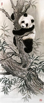 Chinese Panda Painting,50cm x 100cm,zyt41227011-x