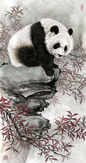Chinese Panda Painting,50cm x 100cm,zyt41227018-x