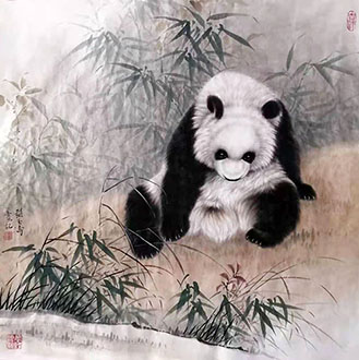Chinese Panda Painting,50cm x 100cm,zyt41227019-x