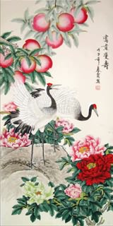 Chinese Peach Painting,80cm x 180cm,2703078-x