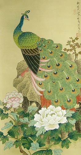Peacock Peahen,50cm x 90cm(19〃 x 35〃),2439001-z