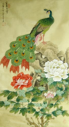 Peacock Peahen,50cm x 90cm(19〃 x 35〃),2439002-z