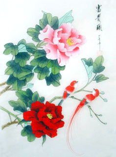 Chinese Peony Painting,55cm x 40cm,2336015-x