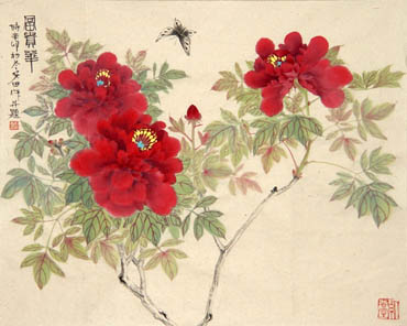 Chinese Peony Painting,68cm x 76cm,2388092-x