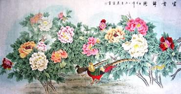 Chinese Pheasant Painting,120cm x 240cm,2703062-x