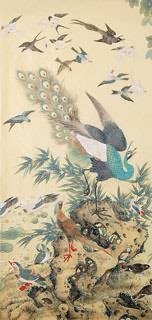 Chinese Phoenix Painting,66cm x 136cm,2734015-x