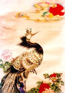 Chinese Phoenix Painting,53cm x 81cm,2735010-x