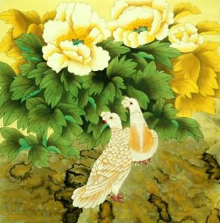 Chinese Pigeon Painting,69cm x 69cm,2614034-x