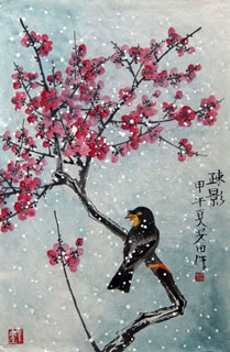 Chinese Plum Blossom Painting,69cm x 46cm,2388115-x