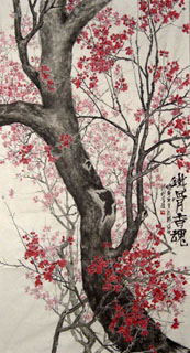 Chinese Plum Blossom Painting,92cm x 183cm,2388127-x