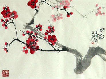 Chinese Plum Blossom Painting,35cm x 45cm,2388135-x
