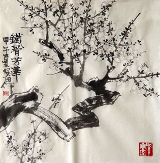 Chinese Plum Blossom Painting,34cm x 34cm,2388139-x