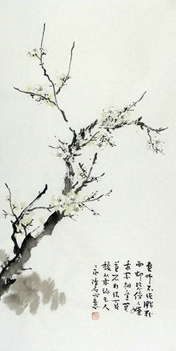 Plum Blossom,50cm x 100cm(19〃 x 39〃),2407015-z