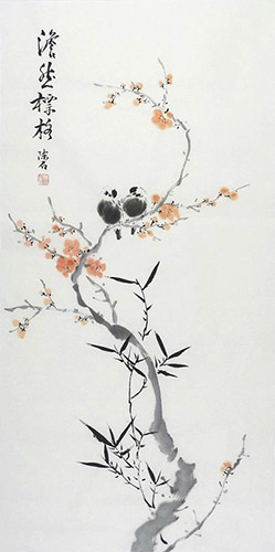 Plum Blossom,50cm x 100cm(19〃 x 39〃),2407024-z