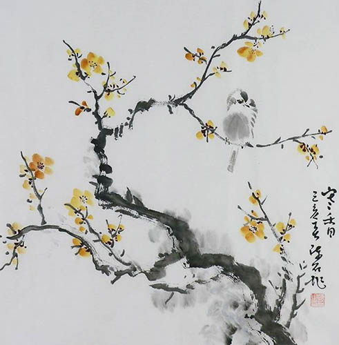 Plum Blossom,50cm x 50cm(19〃 x 19〃),2407029-z