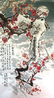 Chinese Plum Blossom Painting,80cm x 150cm,2695034-x