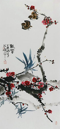 Plum Blossom,45cm x 96cm(18〃 x 38〃),syq21141001-z