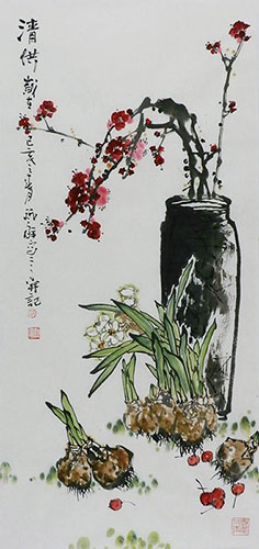 Plum Blossom,45cm x 96cm(18〃 x 38〃),syq21141008-z