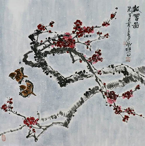 Plum Blossom,66cm x 66cm(26〃 x 26〃),syq21141013-z