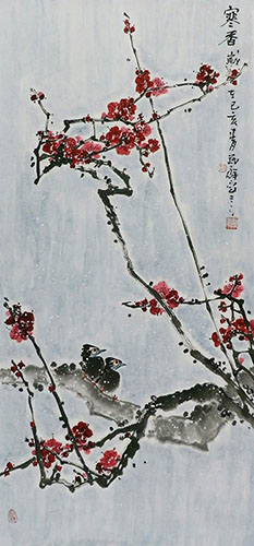 Plum Blossom,45cm x 96cm(18〃 x 38〃),syq21141017-z