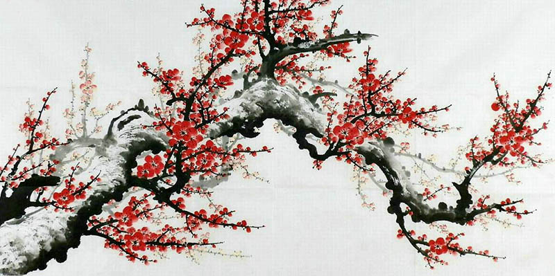 Chinese Plum Blossom Painting wxg21143009, 66cm x 136cm(26ã€ƒ x 53ã€ƒ)