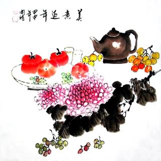 Chinese Qing Gong Painting,69cm x 69cm,2075008-x