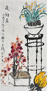 Chinese Qing Gong Painting,69cm x 138cm,2353001-x