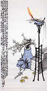 Chinese Qing Gong Painting,68cm x 136cm,2371036-x
